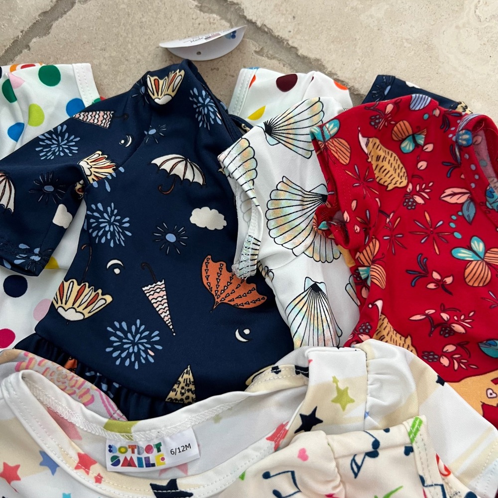 DotDotSmile Baby Girls 6/12M Bundle 10pc Dresses Leggings Mixed Prints Lot USA - Picture 9 of 12